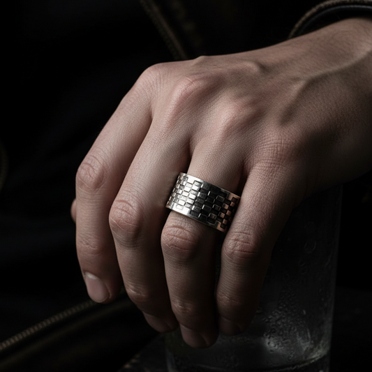 Ring Square Oxidised