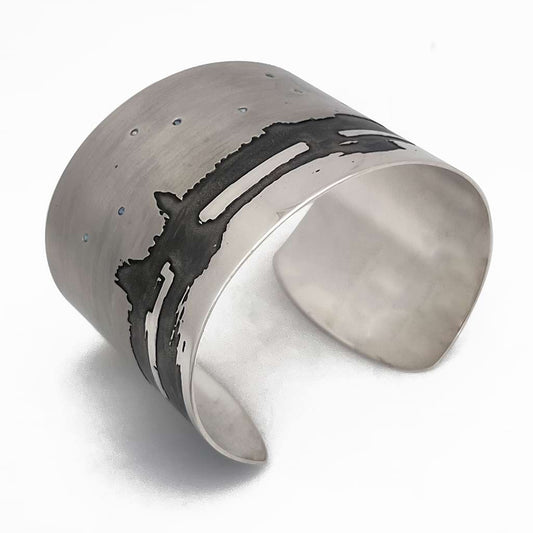 Westminster Bridge Wide Silver Cuff