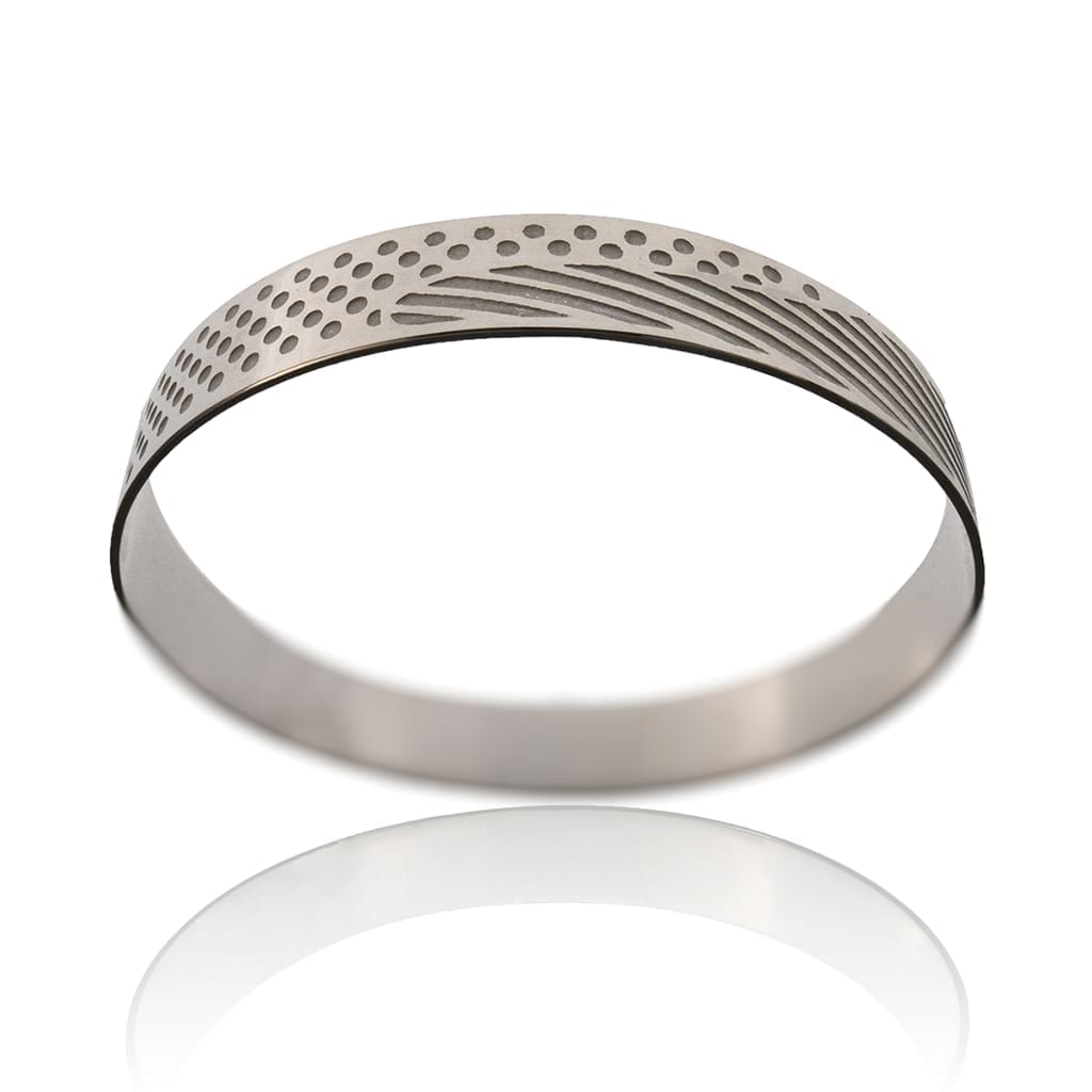 Dots & Lines Bangle Frontal on a White Background