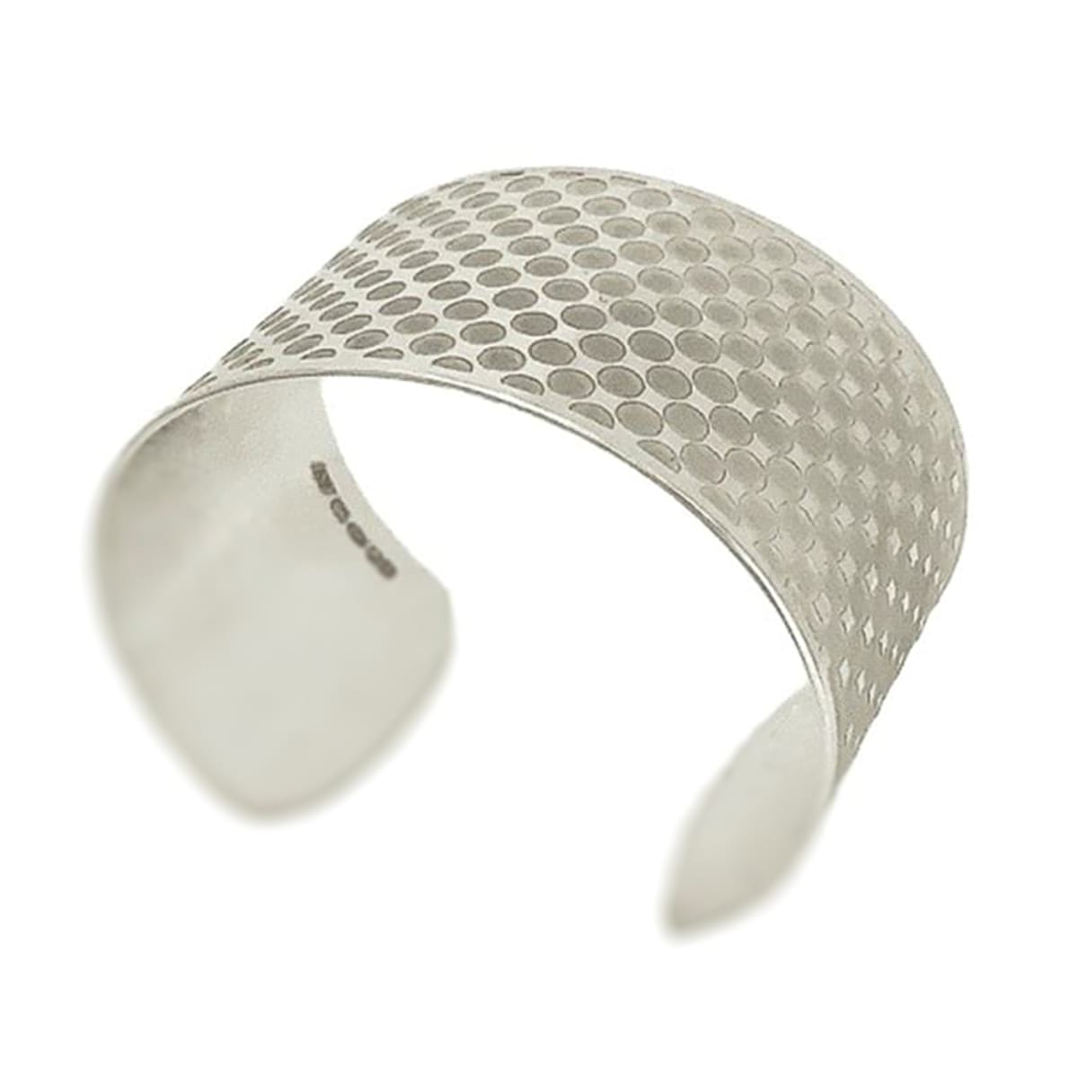 Gradient silver cuff polished