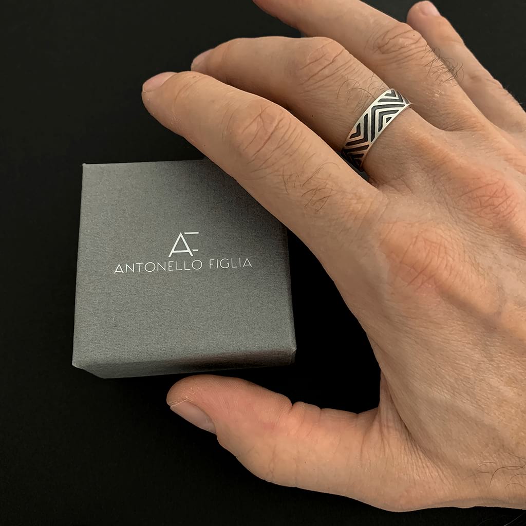 chevron design ring modelled