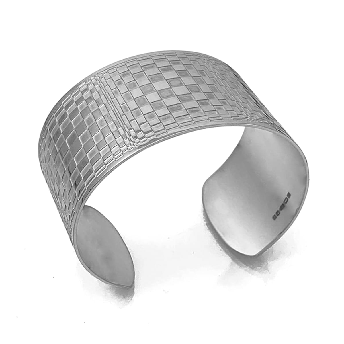 optical silver cuff side polished
