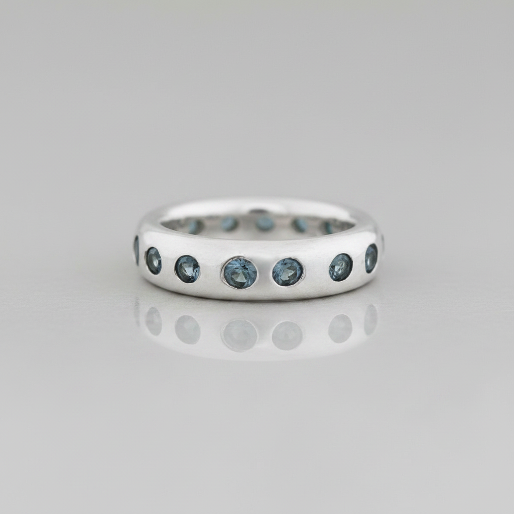 Aquamarine Eternity Ring
