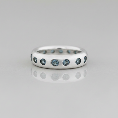 Aquamarine Eternity Ring