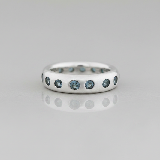Aquamarine Eternity Ring