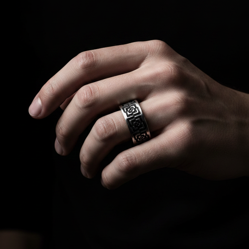 Unisex Geometric Design Ring